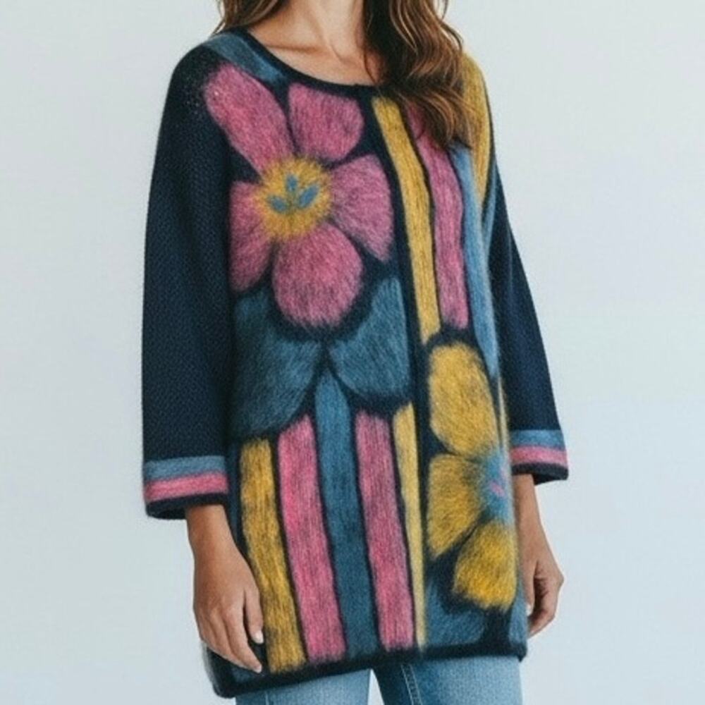 Anthropologie Troubadour Open Front Felt Tailored Sweater
